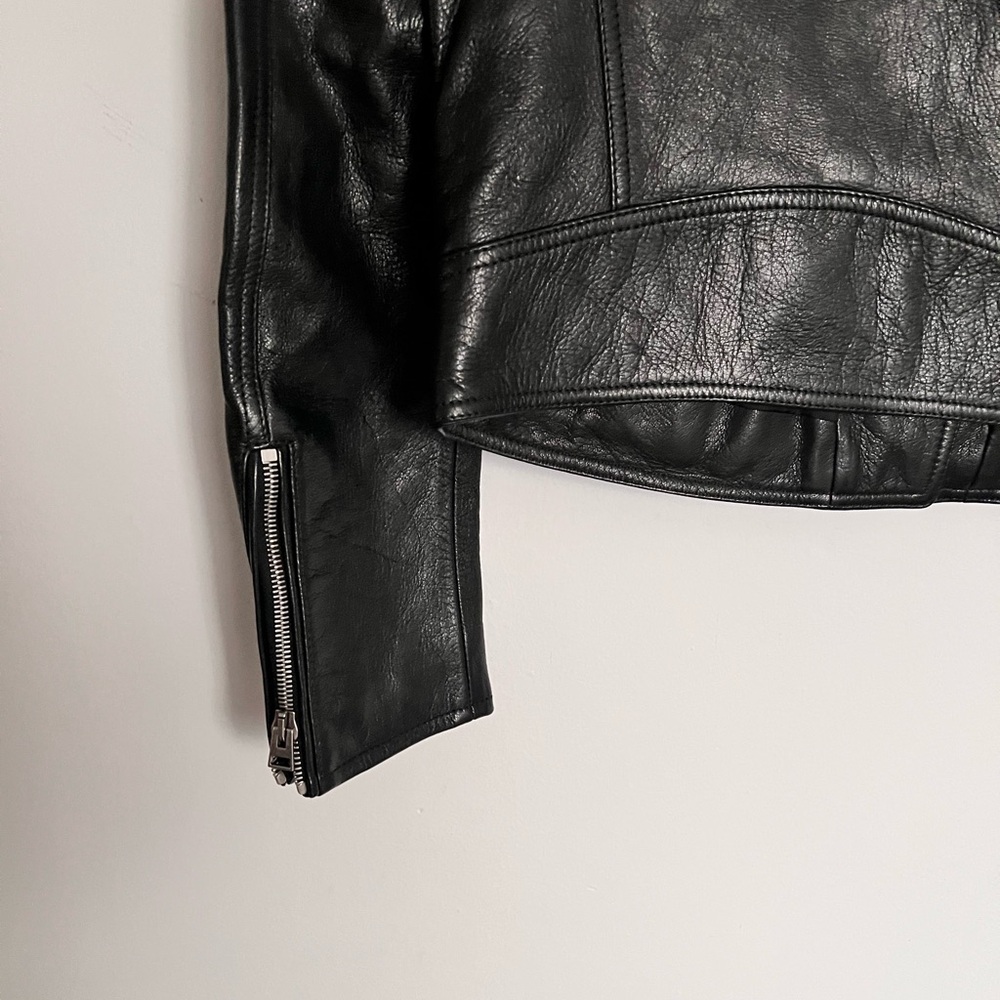 TOM FORD Glossy Plongé Leather Biker Jacket - Picture 5 of 9